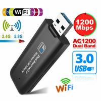 Gfd2552.4G/5.8G 1200Mbps Dual Band USB 3.0อะแดปเตอร์ WiFi การ์ดเครือข่ายไร้สายสำหรับพีซี802.11ac ไร้สาย