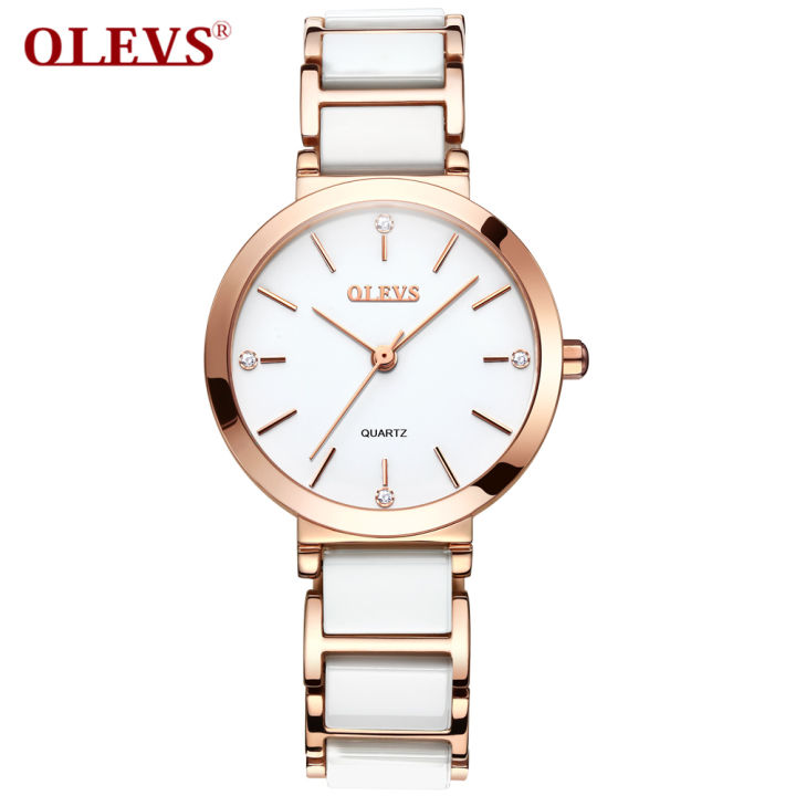 olevs-นาฬิกาสำหรับผู้หญิง-2023-ใหม่ขายเดิมกันน้ำสไตล์เกาหลีแฟชั่นนาฬิกาควอทซ์สบายๆสายสแตนเลสที่สวยหรู
