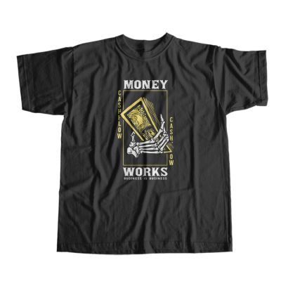 Cosmic 100 Cotton Quality Money Works Print Men T Shirt Loose Men Tshirt Cool Cool Tee Shirts 100% Cotton Gildan