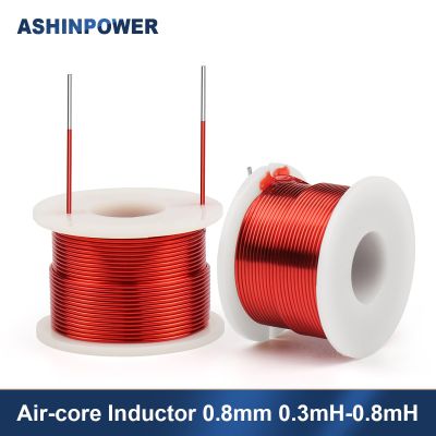 1Pcs Air-core Oxygen-Free Copper Inductor Speaker Hollow Frame Coil Inductance For HIFI Audio 0.8mm 0.3mH-0.8mH Electrical Circuitry Parts