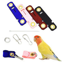 7 Saiz โซ่ข้อเท้าขาแหวนนกแก้ว Burung Suede Kincin Rantai Kulit Parrot Kaki Hidup Buckle Cincin Aksesori 4 Warna