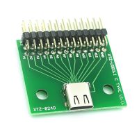 YWJ74ชนิด C ถึง DIP USB สาย3.1 Papan Ujian USB 3.1 24PIN Type-C บอร์ด PCB การทดสอบสายที่มีการเชื่อม