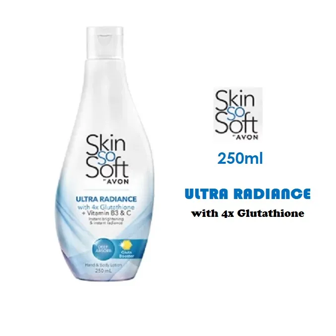 Avon Skin So Soft ULTRA RADIANCE Lotion with 4x Glutathione 250 ml ...