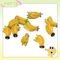 QIEPING 20pcs หนา15มิลลิเมตร เครื่องประดับรูปกล้วยขนาดเล็ก กว้าง19มม. สีเหลืองทาเล็บ จี้เรซิ่นพร้อมห่วง แข็งแรงและทนทาน เรซิน เครื่องประดับแขวนประดับ งานฝีมือดีไอวาย