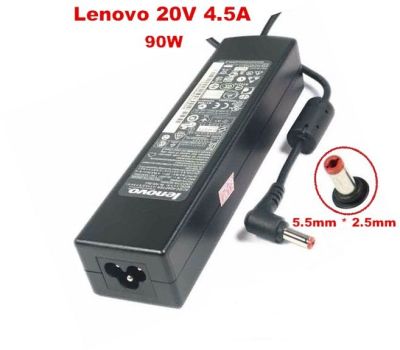 สายชาร์จโน๊ตบุ๊ค อะแดปเตอร์ดโน๊ตบุ๊ค Adapter Notebook Lenovo 20V 4.5A 90W หัว 5.5*2.5MM (ของเทียบ OEM) มีสาย AC ให้