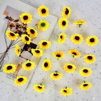 【cw】50100Pcs Mini Sunshine Sunflower Head Daisy Flower Marriage Room Decor DIY Flower Arrangement Art Wedding