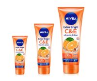 ( มีคูปองส่งฟรี  )  Nivea  Extra Bright นีเวีย โลชั่น เอ็กตร้า ไบรท์  ซี&amp;อี   มี 30 มล  ( ซอง )  70  มล.  180 มล. เเละ 320 มล .