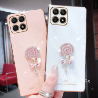 Phone Case เคส Honor X6a X8a 4G 5G Honor X5 Plus ใหม่ลดกระหน่ำสีลูกอมเคสอมยิ้มคริสตัลมุกปกป้องเลนส์กรอบนิ่ม2023