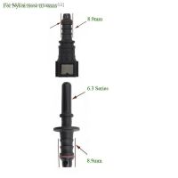 ┇♤▲ 180 Deg SAE 6.3 mm Fuel Line Quick Release Connector Nylon Hose ID 6mm(1/4 )