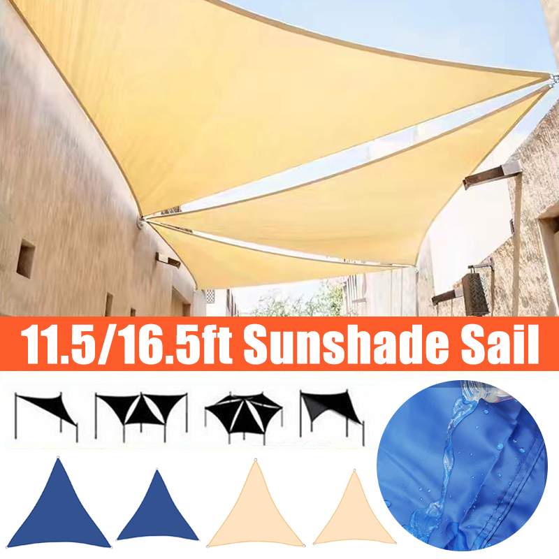 Sun Shade Sail Triangle Rectangle Canopy Awning Shelter Fabric Cloth UV Block BP 