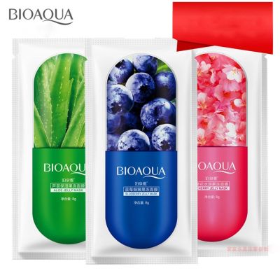 ได้ทั้ง 3 สูตร BIOAQUA JELLY SHOOTHING MASK 8 g BIOAQUA มาส์กบำรุงผิวหน้าธรรมชาติ มาส์กเนื้อเจลลี่