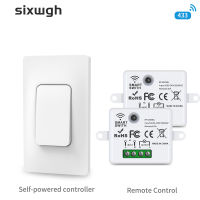 SIXWGH Wireless controller Switches RF433,waterproof,no battery required,energy saving Wall Light Switch Kinetic energy Switch