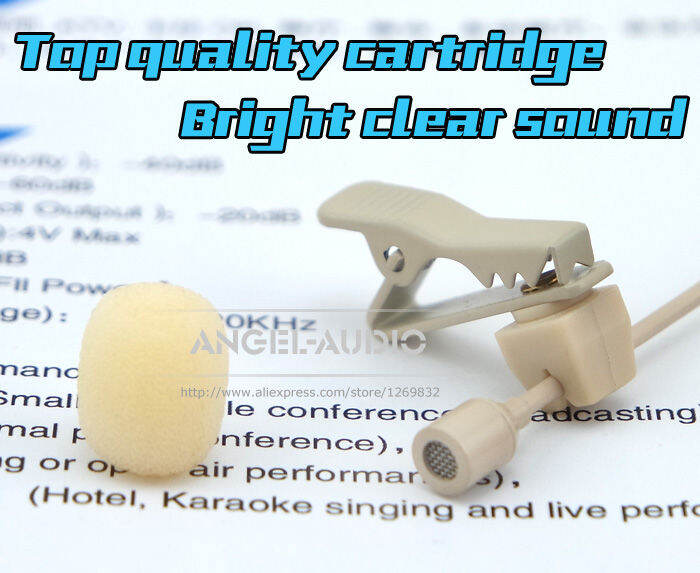 High Quality Flesh Colour Mini XLR TA4F 4PIN Connector Plug Lavalier Lapel Microphone For SHURE