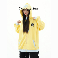 Chic Clothing  เสื้อฮู้ด เสื้อแขนยาวอบอุ่น หลวมและสบาย ๆ สไตล์ขี้เกียจย้อนยุคอเมริกัน 2023NEW WWY23912AS 37Z230915