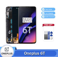 6.41 "ต้นฉบับซูเปอร์ดิสเพลย์ AMOLED สำหรับ Oneplus 6T สัมผัสทำให้เป็นดิจิทัลประกอบหน้าจอ LCD สำหรับ Oneplus 1+ 6T A6010 A6013จอแสดงผล LCD