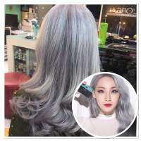 ??สีผมทำแล้วผมไม่เสีย สีบรอนเทา Silver grey??