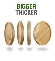 Bamboo Cup Holder Coaster 4PCS Extra Large Thick Round Shape 10.5cm for Glass Cups Tea Cup Coffe Mug Bottle Holder