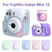 สำหรับ Fujifilm Instax Mini 12เคสป้องกันกล้อง PU ถุงหิ้วหนังอุปกรณ์สวมครอบพร้อมสายคล้องไหล่กล่องเก็บภาพถ่าย