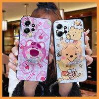 armor case Cartoon Phone Case For Redmi Note12 4G phone stand holder New Arrival Shockproof glisten Back Cover cartoon