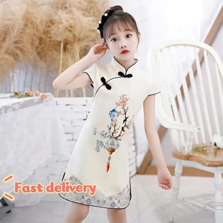 Little DR Cheongsam for Kids Girls Dress Chinese New Year Teenage qipao ...