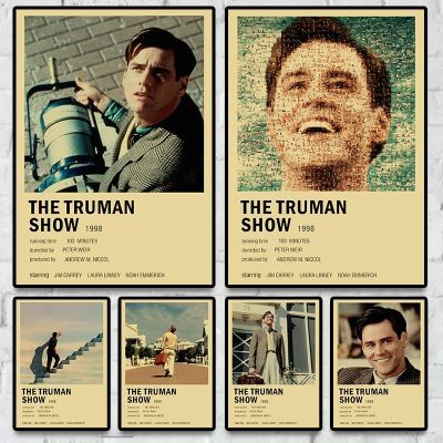 วินเทจนิยายวิทยาศาสตร์โปสเตอร์ภาพยนตร์ The Truman Show-คราฟท์ผ้าใบพิมพ์สำหรับห้องครอบครัว,บาร์ตกแต่งผนัง,ศิลปะจิตรกรรม