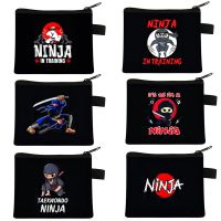 ✱ Cartoon Ninja In Training Coin Purse Boys Wallet Taekwondo Karate Change Money Bag Kids Kawaii Purse Small Handbag Zipper Pouch