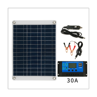20W Solar Panel Kit 12V Charge Battery with Controller Solar Phone Charger Plate for RV Car Yacht Caravan Outdoor