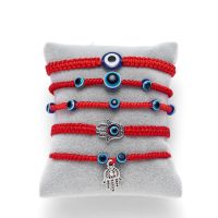 Turkish Evil Eye Handmade Braided Red Rope Bracelet For Women Men Friendship Jewelry Charm Lucky Thread String Adjustable Gifts Charms and Charm Brace