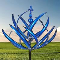 Harlow Wind Rotator Unique Wind Rotating Windmill Removable Blue Durable With Ground Plug Art Crafts Lawn Decor