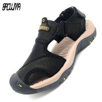 Classic Mens Sandals Summer Genuine Leather Sandals Breathable Men Leather Shoes Luxury Sandals Soft Outdoor Men Roman Sandals