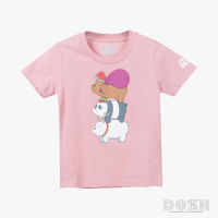 DOSH KIDS UNISEX T-SHIRTS WE BARE BEARS เสื้อยืดคอกลม แขนสั้น เด็กชาย-เด็กหญิง DBBBT5027-PI