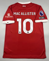 เสื้อบอล แฟนบอล ลิเว่อร์พูล เหย้า 2023-24 Liverpool Home 2023 10 MAC ALLISTER อาร์มพรีเมียร์ลีค