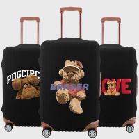 Thicken Luggage Cover Cute Bear Print Travel Accessory Elastic Bag Luggage Cover for 18-32 Inch Suitcase Elastic Dust Cover