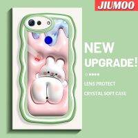 เคส JIUMOO สำหรับ Honor V20 V30 Pro เคส3D ลายการ์ตูนกระต่ายสีขาวตัวเล็กๆขอบคลื่นโปร่งใสกันกระแทกแบบนิ่มเคสโทรศัพท์เนื้อ TPU ปลอกซิลิโคนฝาครอบป้องกันกล้อง