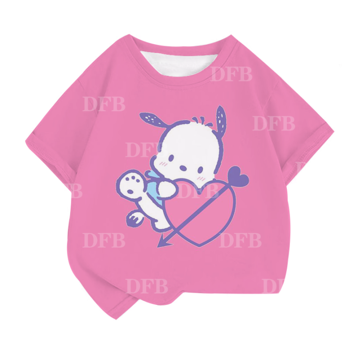 pachacco-เสื้อยืดอนิเมะสำหรับเด็ก-เสื้อยืดลายแขนสั้นพิมพ์ลายระบายอากาศที่สะดวกสบายใส่ได้ทุกวันเสื้อน่ารักสำหรับเด็กผู้ชายและเด็กผู้หญิง