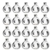 20pcs 150ml Round Bulb Bottles Empty Plastic Refillable Bottles Clear Fillable DIY Drift Wishing Bottles Random Color For Cap Travel Size Bottles Cont