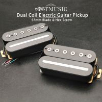 Electric Guitar Humbucker BLADE/Hex Screw Adjusting Dual Coil Guitar Pickup with 4 Conduct Cable/Coil Splitting Black Guitar Bass Accessories