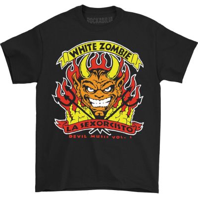 White ZOMBIE Band T-shirt Devil Music Merchandise T-Shirts
