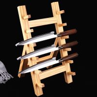 Japanese bayonet wooden knife rest wooden knife holder swinging knife rack wooden shelf willow knife sushi chef tool