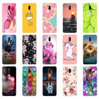 Silicon Case untuk Oneplus 6 6T Case Lembut TPU Lukisan Kembali Ponsel Cover untuk Oneplus 6 Fundas Penuh Pelindung tritone Bumper Tas