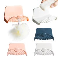 Adhesive Soap Box Dish Storage Plate Tray Holder Wall Mounted Soap Holder Bathroom Container Organizer with Hanger Soap Dishes