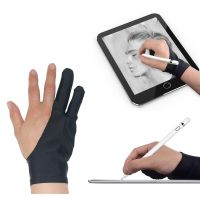 【cw】 Two-fingers Artist Anti-touch Glove for Drawing Tablet Anti-Fouling Touch Screen Pen for Apple IPhone IPad Samsung Stylus Sleeve