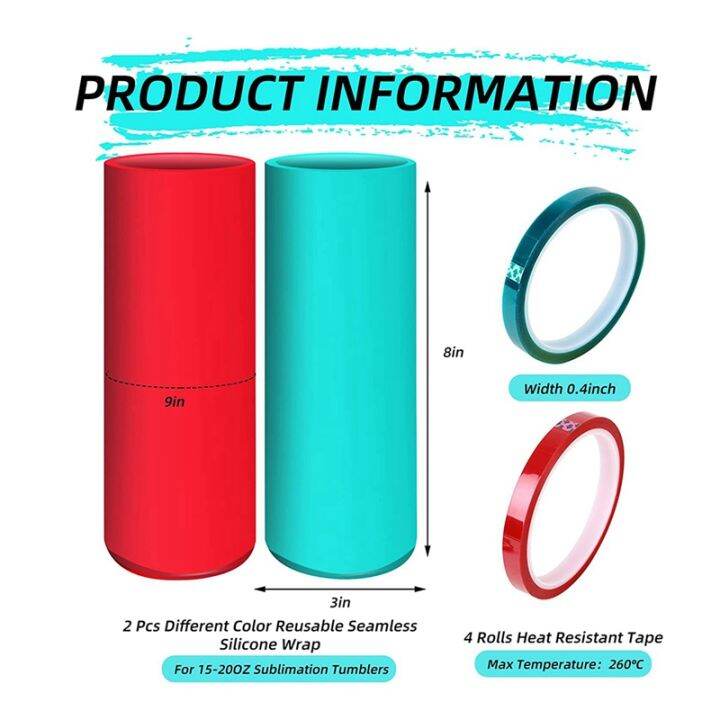 silicone-sublimation-tumbler-sleeve-kit-for-20oz-skinny-straight-blanks-cup-with-heat-resistant-tapes-oven-silicone-wrap