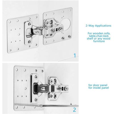 【LZ】 30Pcs Cabinet Hinge Repair Plate Kit Kitchen Cupboard Door Hinge Mounting Plate With Holes Flat Fixing Brace Brackets