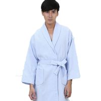 Waffle Cotton Bathrobe Men XXL Pajamas Women Nightgown Ladies Girls Home Ho White Soft Long Cool Summer Spring