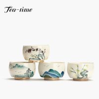 （glistening shop）160Ml RetroPainted Gold Hand Painted Master CupCupSingle CupTea Set LargeBowl Gifts Box