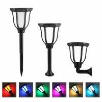 Solar Landscape Light 6 Colors LED RGB Outdoor Wall Light Porch Light Garden Lawn Lamp For Villa Decoration Grassland Waterproof