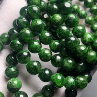 Meihan Free shipping Natural A Greem Diopside Smooth Round Charm Gemstone For Jewelry Making Design