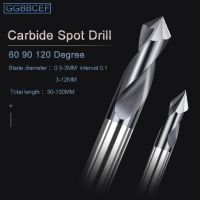 【LZ】℗☋✽  Carboneto broca de ponto 60 90 120 graus cnc ferramentas localização centro bits 0.6 0.5-12mm roteador bit fresa chanfro end mill 100mm