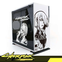 Cyberpunk Edgerunners สติกเกอร์ลายอะนิเมะสำหรับ Casing PC ตกแต่งการ์ตูนสำหรับแชสซีคอมพิวเตอร์ ATX กันน้ำถอดออกได้ง่าย